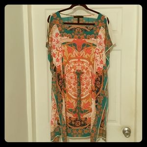 BCBG Maxazria Pink Coral Scarf Dress